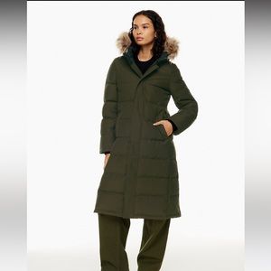 Aritzia TNA Powder Parka Long - Olive